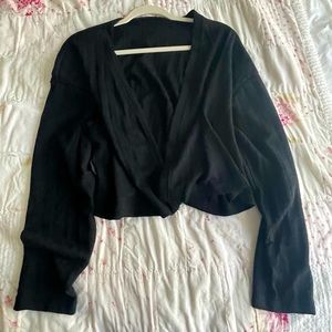 Dazy Sheer Black Cardigan (XL)
